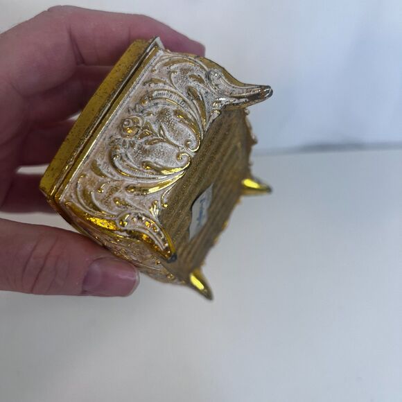 Farrington Hummel Theme Trinket Jewelry Box Ornate Scroll Victorian Style Japan - Picture 6 of 11